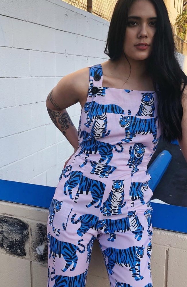 Nooworks blue tiger overalls
